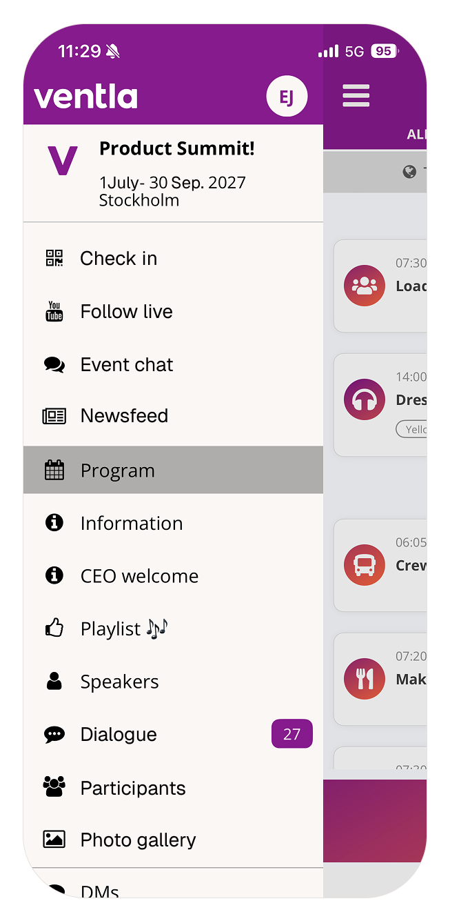Ventla event app